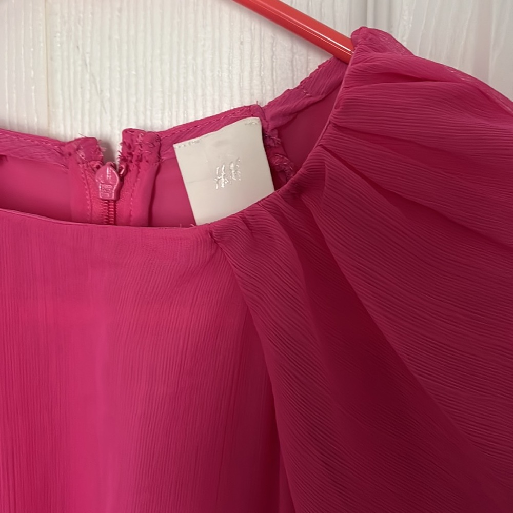 H&M Chiffon Cerise Maxi Dress Long Dress Sz M - Picture 15 of 15